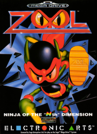 Zool Ninja of the Nth Dimension Sega Genesis  box art